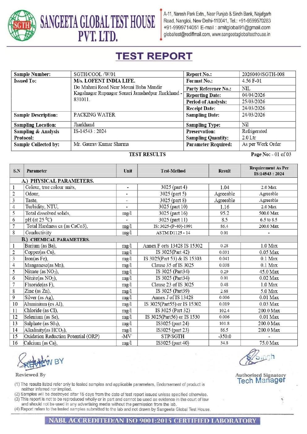 Lab Test Report preview